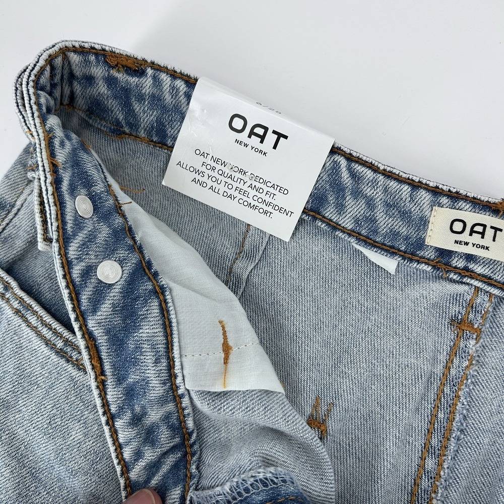 Wide Leg Jeans Light Wash High Rise Baggy Minimalist‎ Model Off Duty Denim 6/28 - Picture 6 of 16